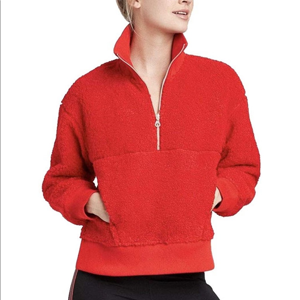 Joy Lab Valentine Red Sherpa Jacket M NWT